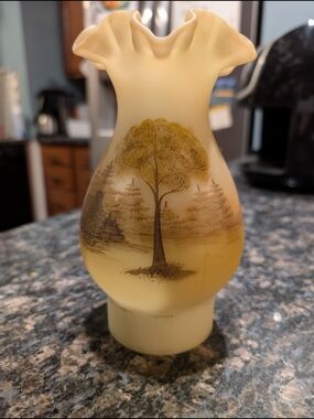 Fenton Glass Hurricane Lamp Shade